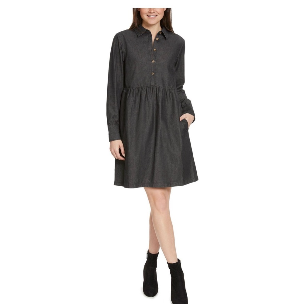 (NEW) Nine West Jean Dress - Griffen - Black - Woman's